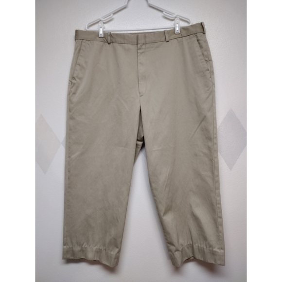 Lands' End khaki pants with suspender buttons *have been hemmed* - Picture 1 of 10